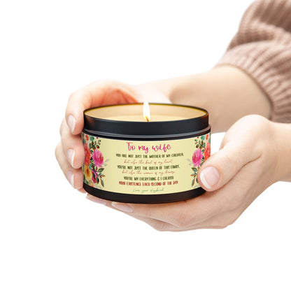 To My Beloved Wife Love Note Candle - Aromatherapy Tin Candle