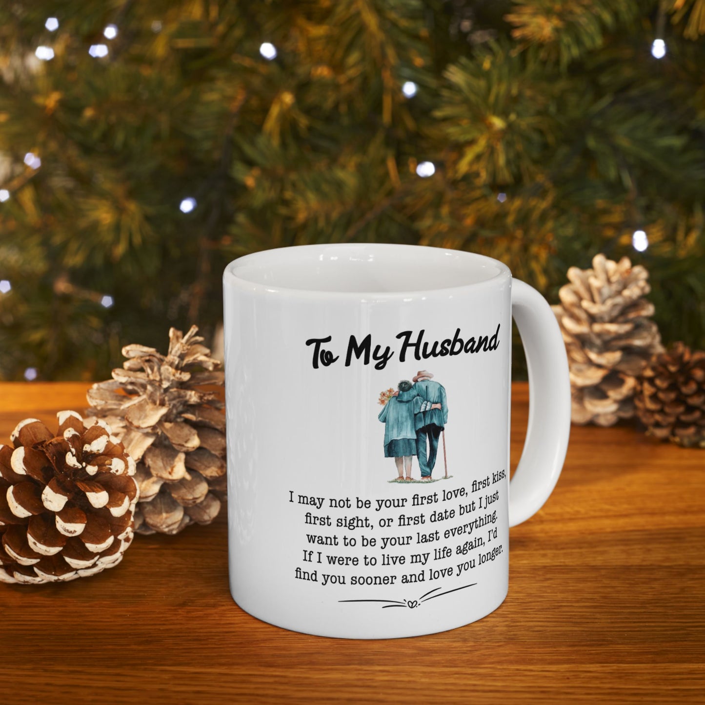 "To My Husband Forever Love – Hand in Hand Couple's Mug"