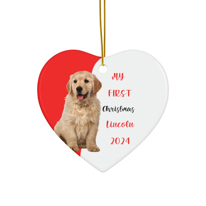 Golden Retriever First Christmas Ornament, Gift for Her, Puppies First Christmas, Christmas Gift, dog lover, Golden gift