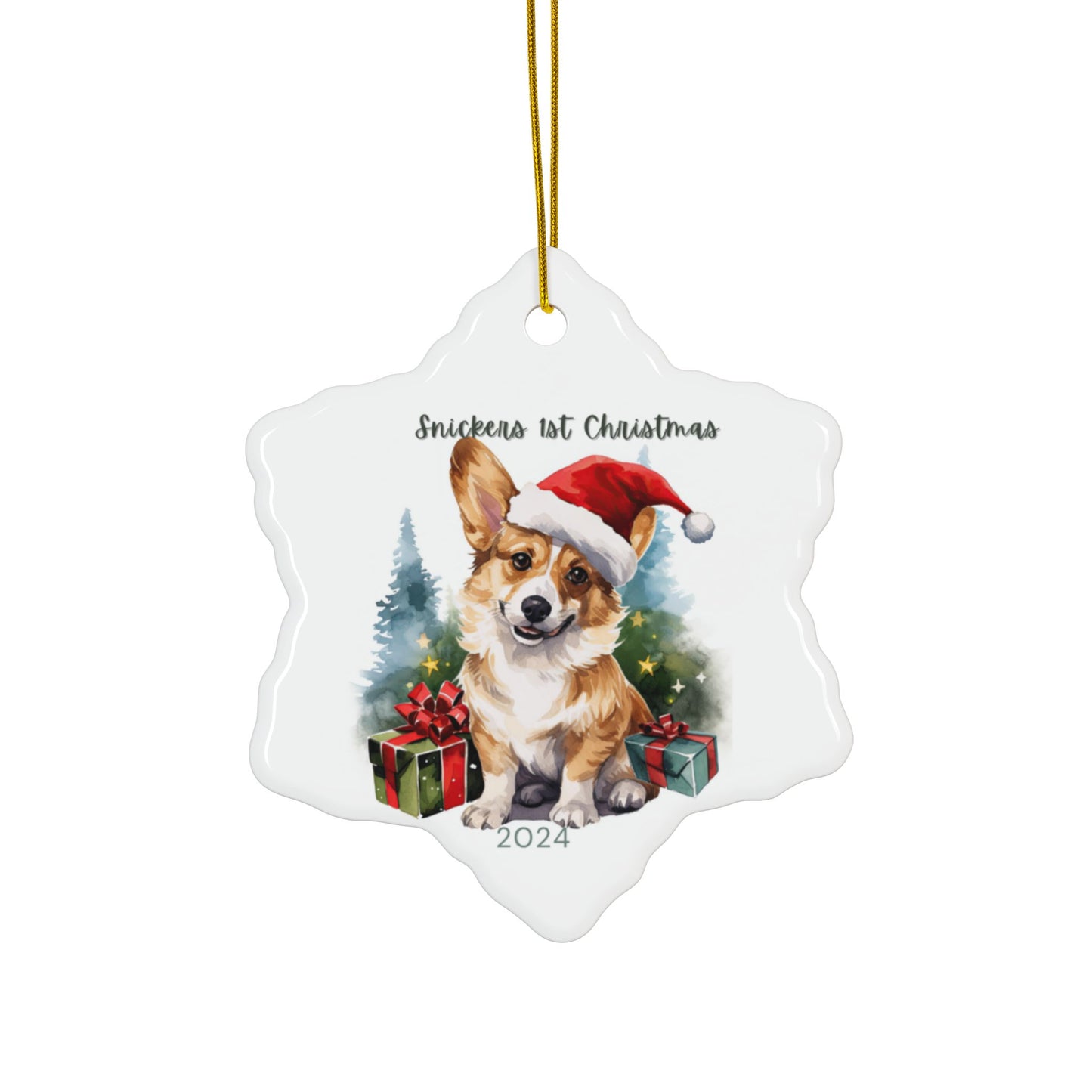 Personalized Corgi Ornament, Christmas Gift, First Christmas, Corgi First Christmas, Christmas Ornament, Christmas Decor, Corgi Lovers