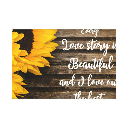 Sunflower Love: Inspirational Wall Art with Heartfelt Quote