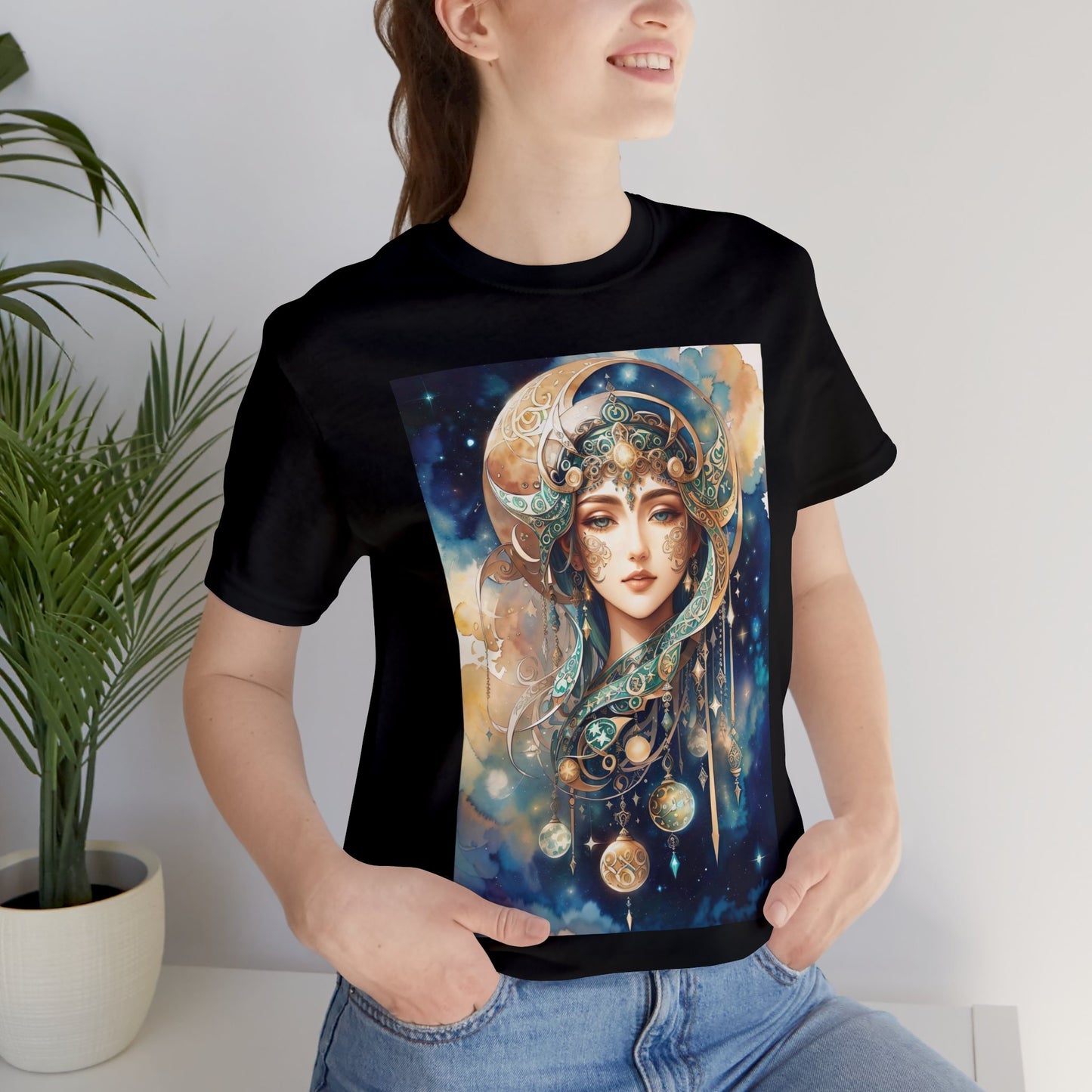 Celtic Moon Cute woman's T-Shirt, Birthday Gift, Celtic Moon Goddess, Celtic Artwork, Birthday Gift for Wife