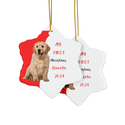 Golden Retriever First Christmas Ornament, Gift for Her, Puppies First Christmas, Christmas Gift, dog lover, Golden gift