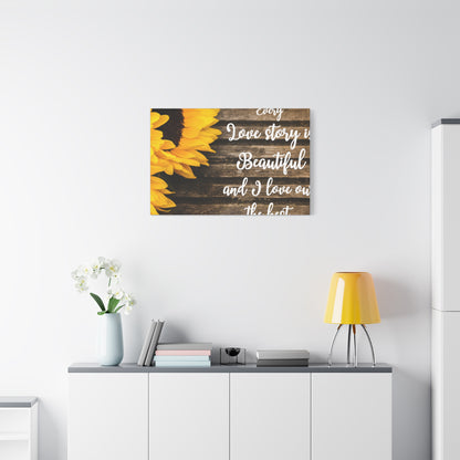 Sunflower Love: Inspirational Wall Art with Heartfelt Quote