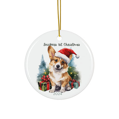 Personalized Corgi Ornament, Christmas Gift, First Christmas, Corgi First Christmas, Christmas Ornament, Christmas Decor, Corgi Lovers