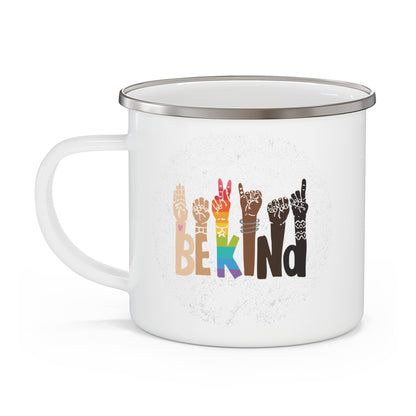 Be Kind Camping Mug – A World of Hands United in Kindness