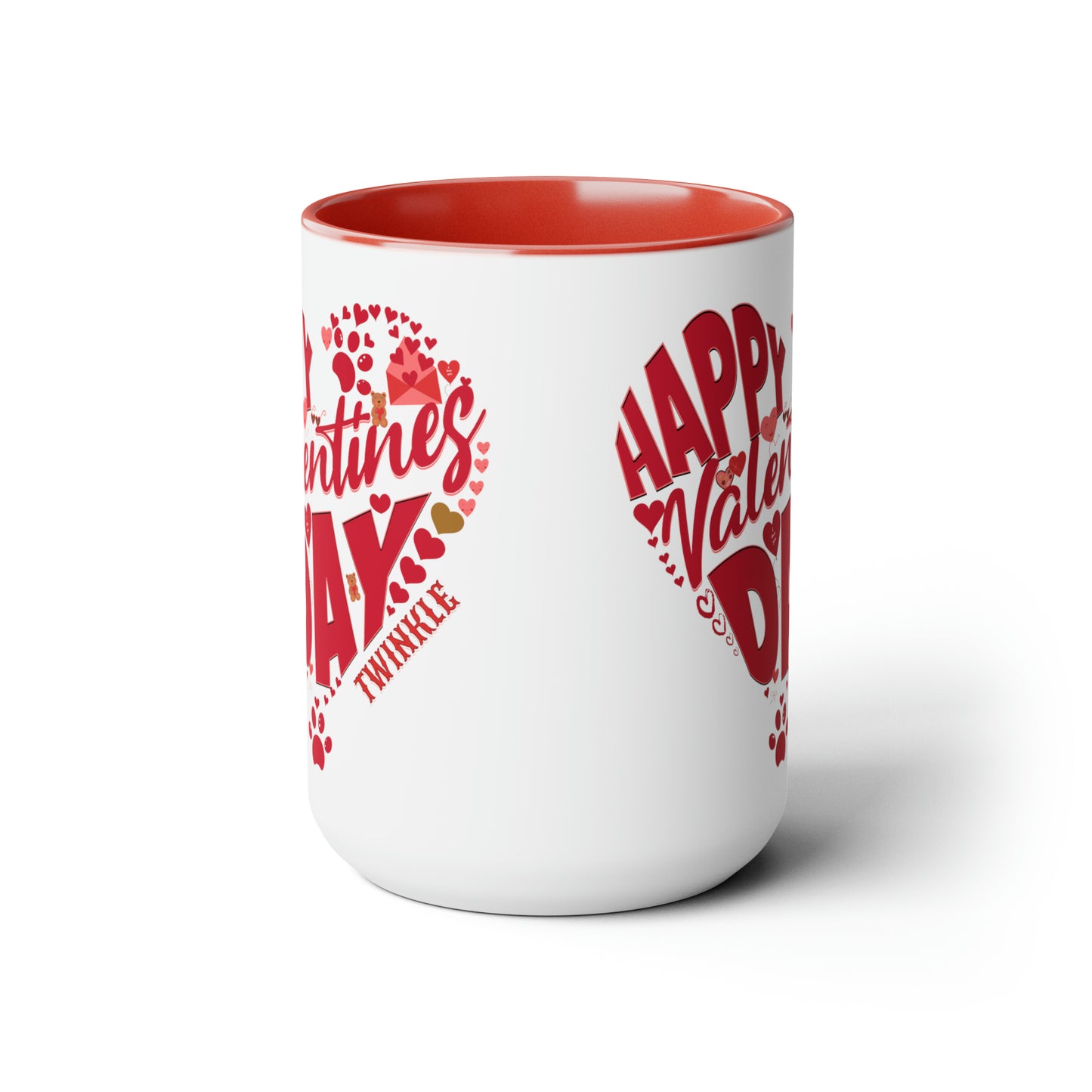 Personalized Valentine's gift mug that has Personalized pet name.