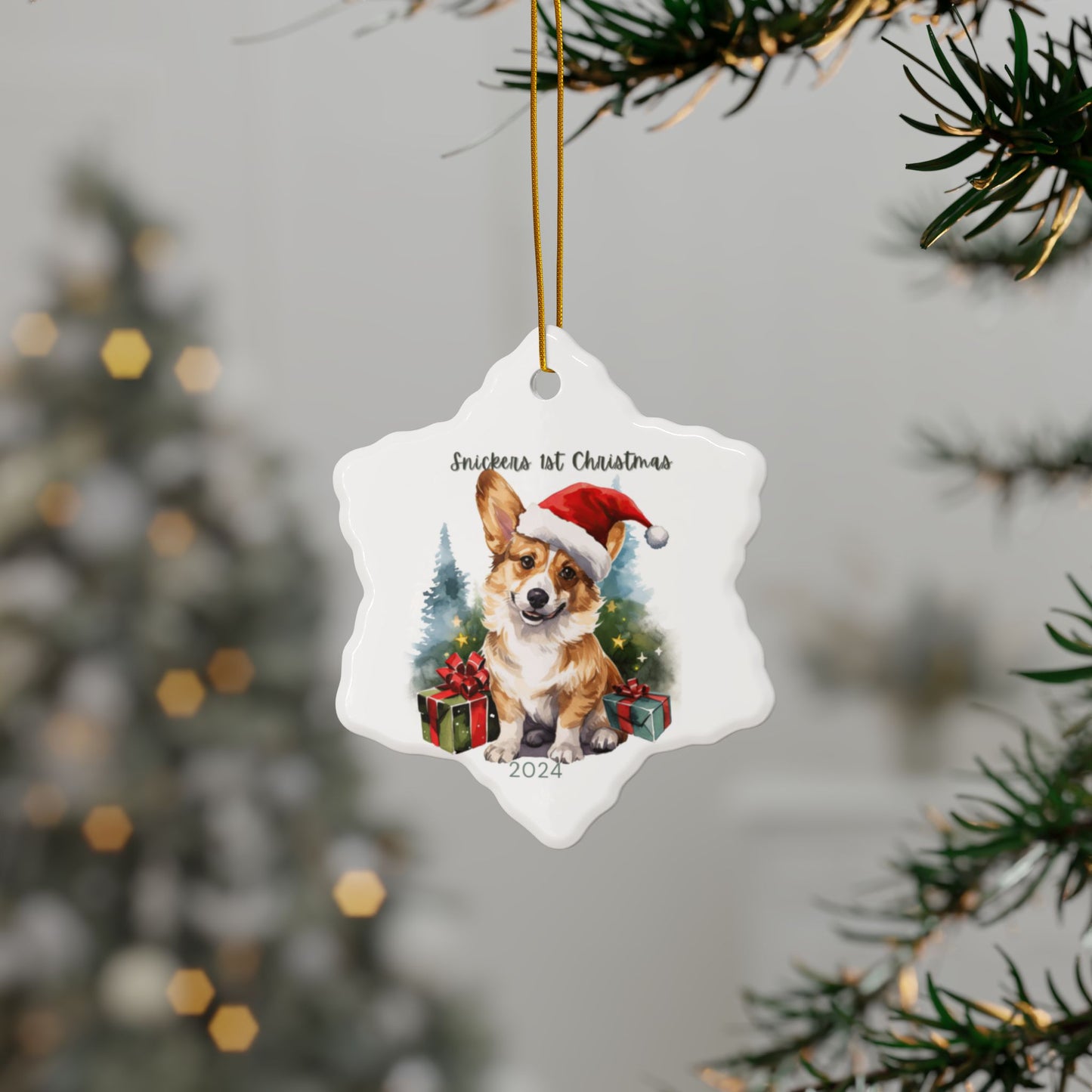 Personalized Corgi Ornament, Christmas Gift, First Christmas, Corgi First Christmas, Christmas Ornament, Christmas Decor, Corgi Lovers