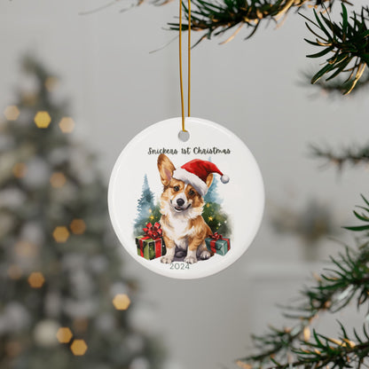 Personalized Corgi Ornament, Christmas Gift, First Christmas, Corgi First Christmas, Christmas Ornament, Christmas Decor, Corgi Lovers