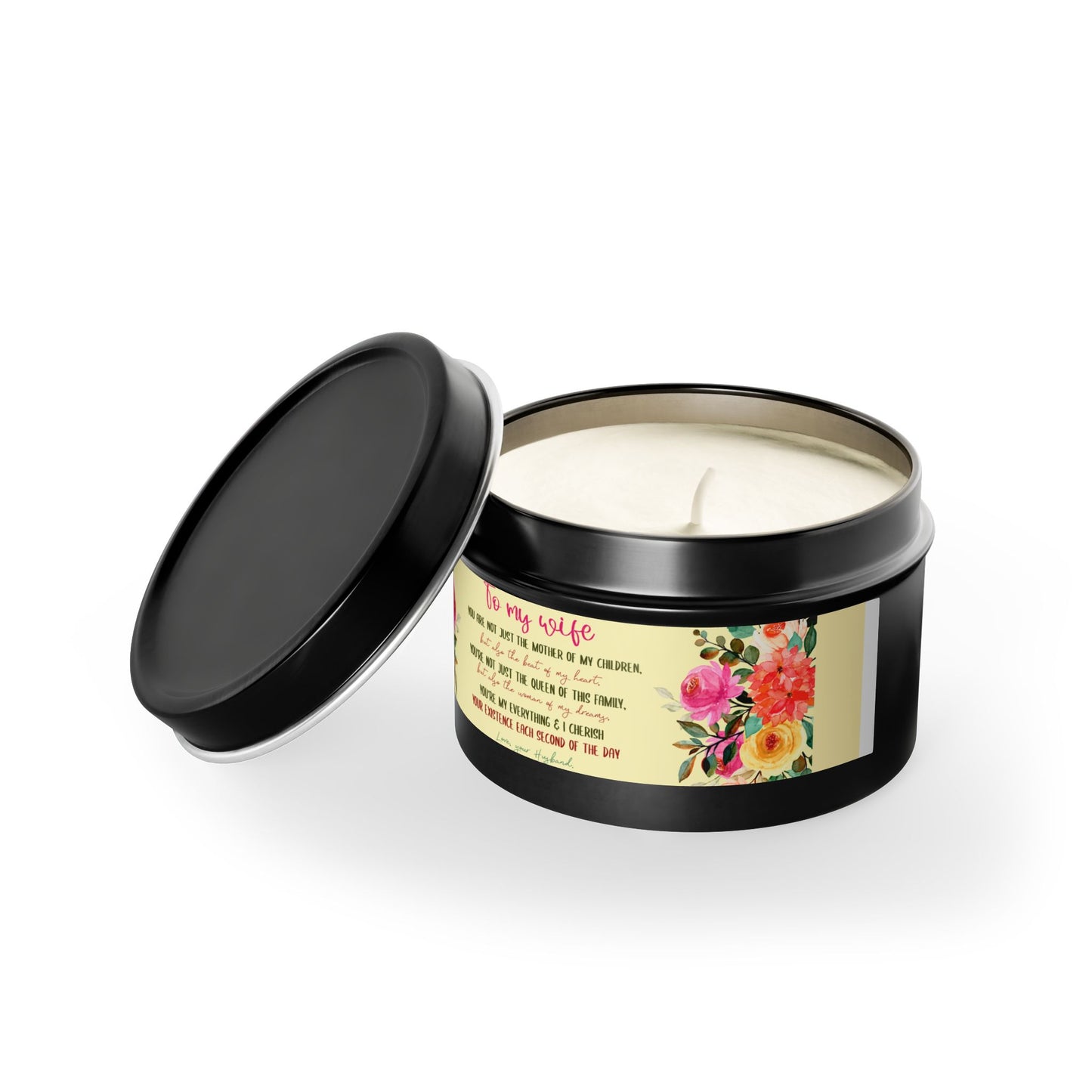 To My Beloved Wife Love Note Candle - Aromatherapy Tin Candle