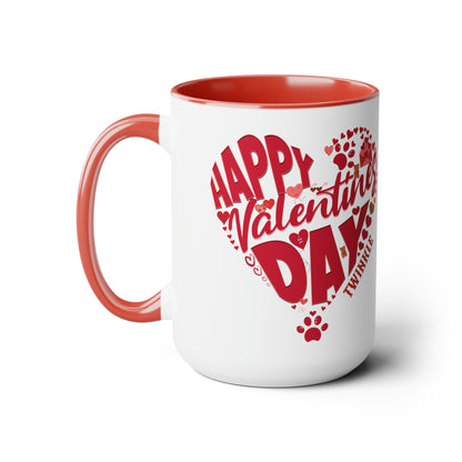 Personalized Valentine's gift mug that has Personalized pet name.