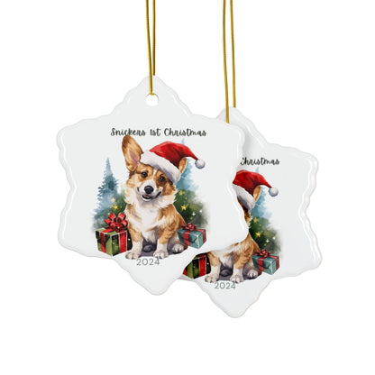 Personalized Corgi Ornament, Christmas Gift, First Christmas, Corgi First Christmas, Christmas Ornament, Christmas Decor, Corgi Lovers