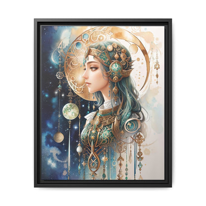 Celestial Celtic Moon Goddess Watercolor Art