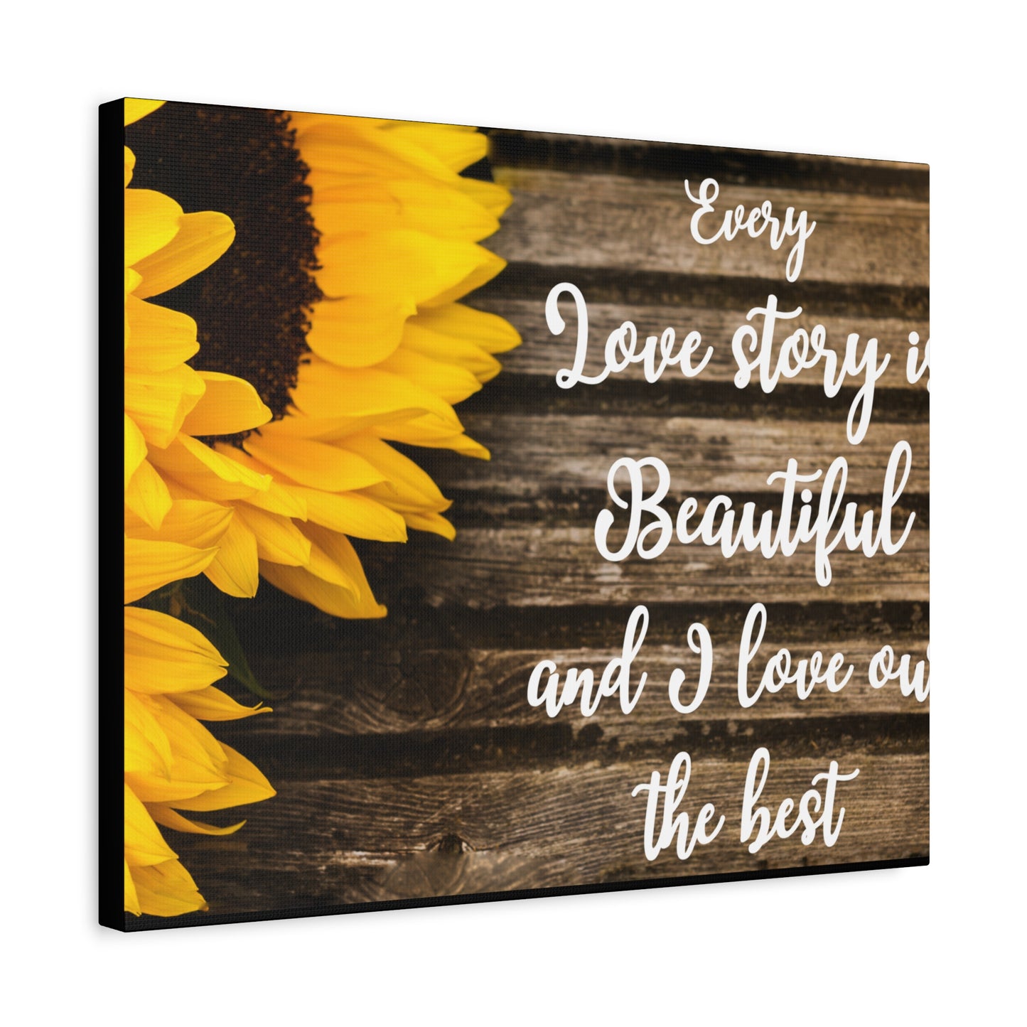 Sunflower Love: Inspirational Wall Art with Heartfelt Quote