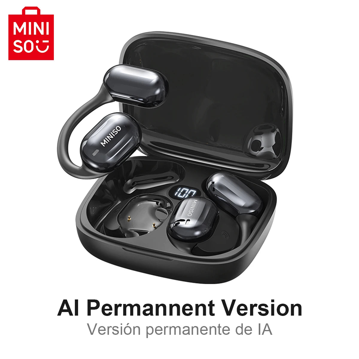 MINISO MS162 Bluetooth Translation Earbuds AI Wireless Headphones Office Travel,