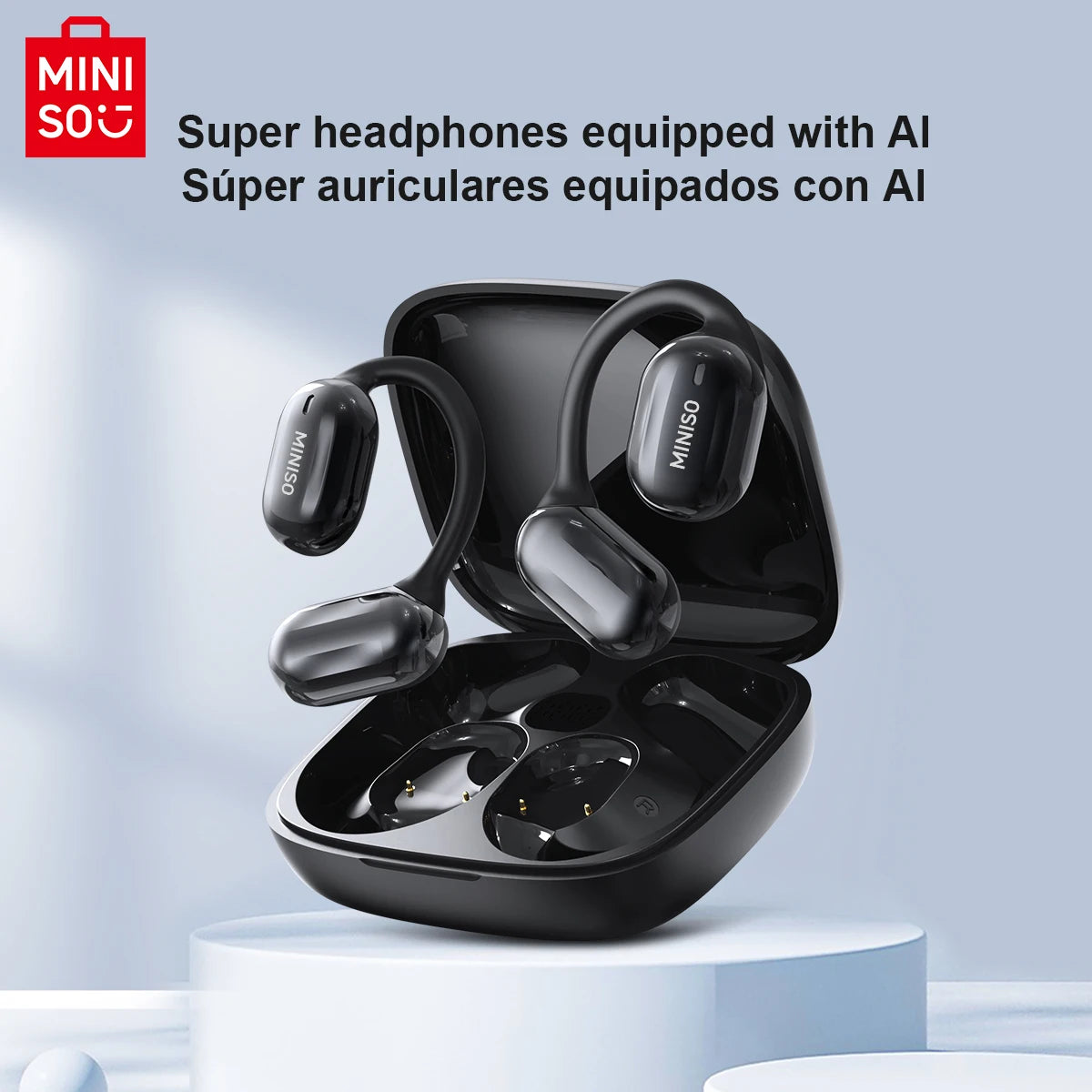 MINISO MS162 Bluetooth Translation Earbuds AI Wireless Headphones Office Travel,