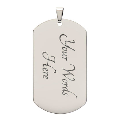 To My Husband - Engraved Dog Tag Keepsake