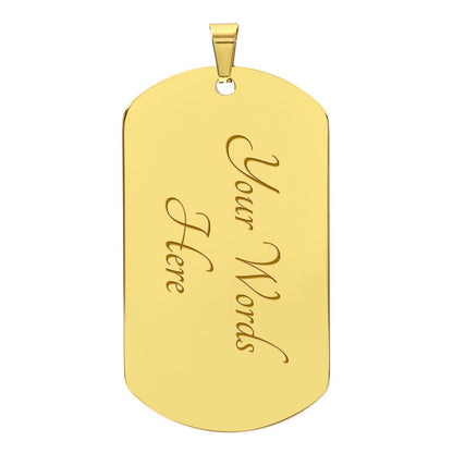 To My Husband - Engraved Dog Tag Keepsake