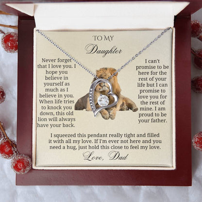 To My daughter : Lion Heart Pendant for My Daughter