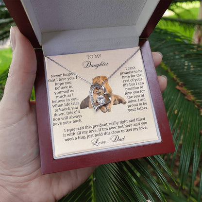 To My daughter : Lion Heart Pendant for My Daughter