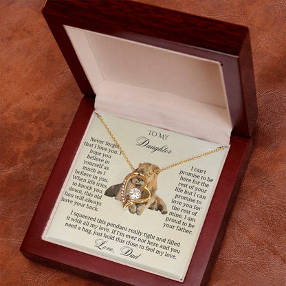 To My daughter : Lion Heart Pendant for My Daughter