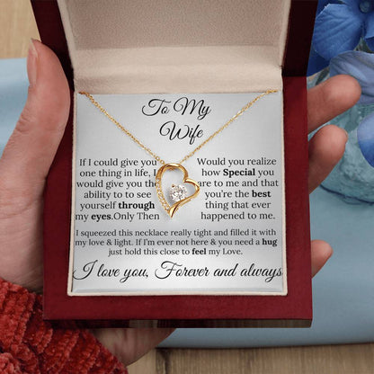 (ALMOST SOLD OUT)To My Wife Single Heart Necklace - A Gift of Love & Light Forever