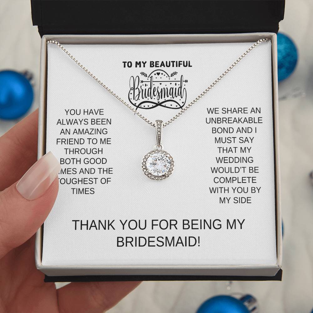 Bridal Gift "Elegant Bridesmaid Necklace – Personalized Gift for Your Special Day"