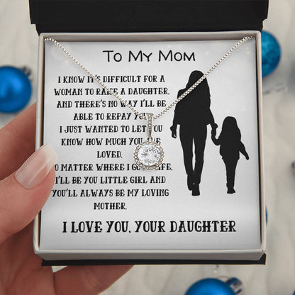 To My Loving Mom from Daughter- Circle of Love Necklace