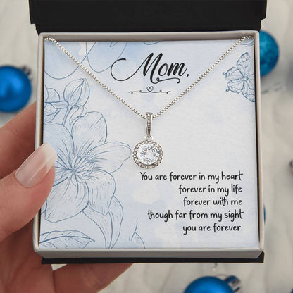 (Almost Sold Out) Gift for Mom with Love message, Eternal Hope Cubic Zirconia Necklace