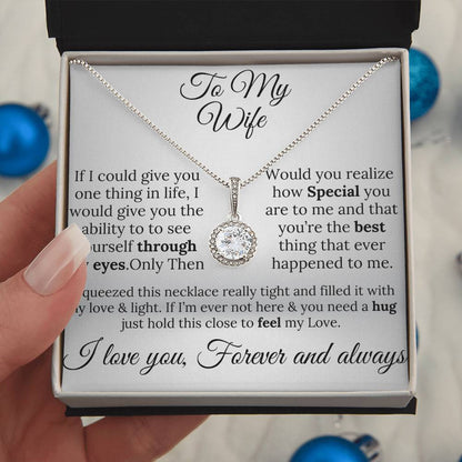 To My Wife Circle of Love Necklace – A Gift of Love & Light Forever"