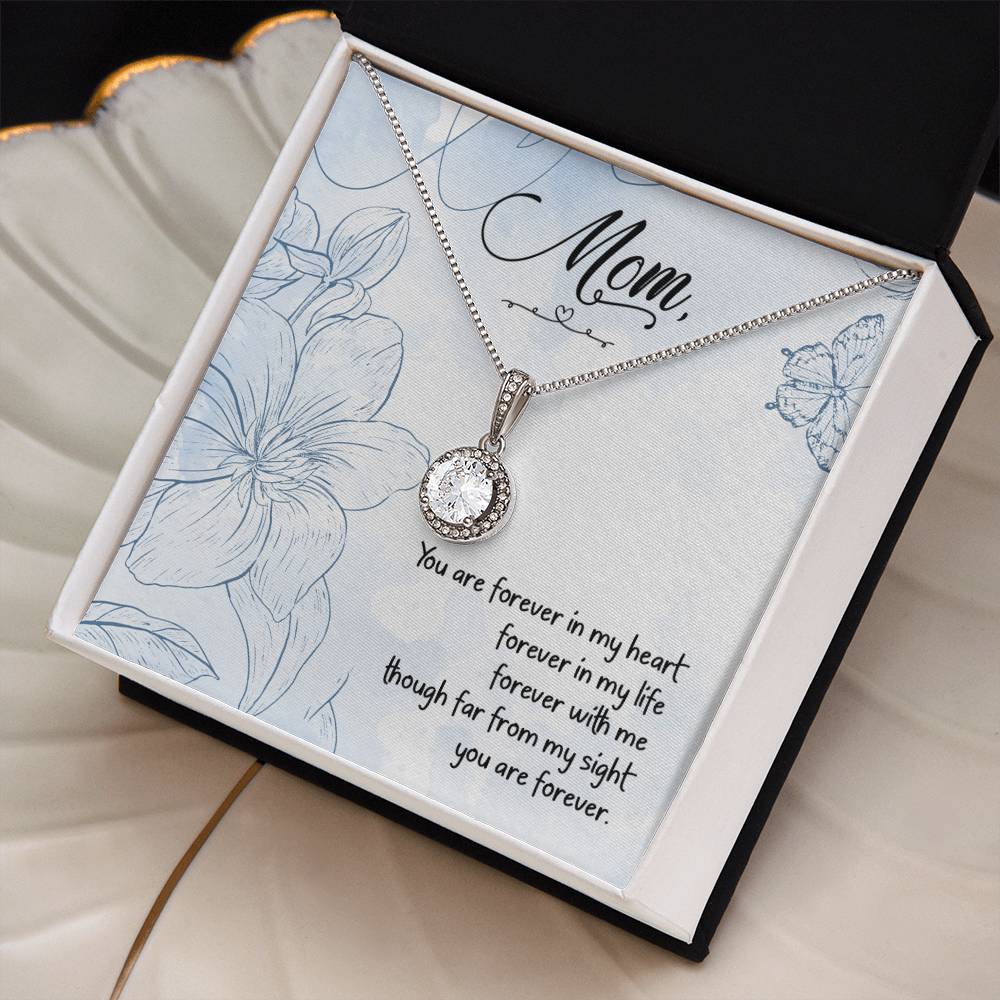 (Almost Sold Out) Gift for Mom with Love message, Eternal Hope Cubic Zirconia Necklace