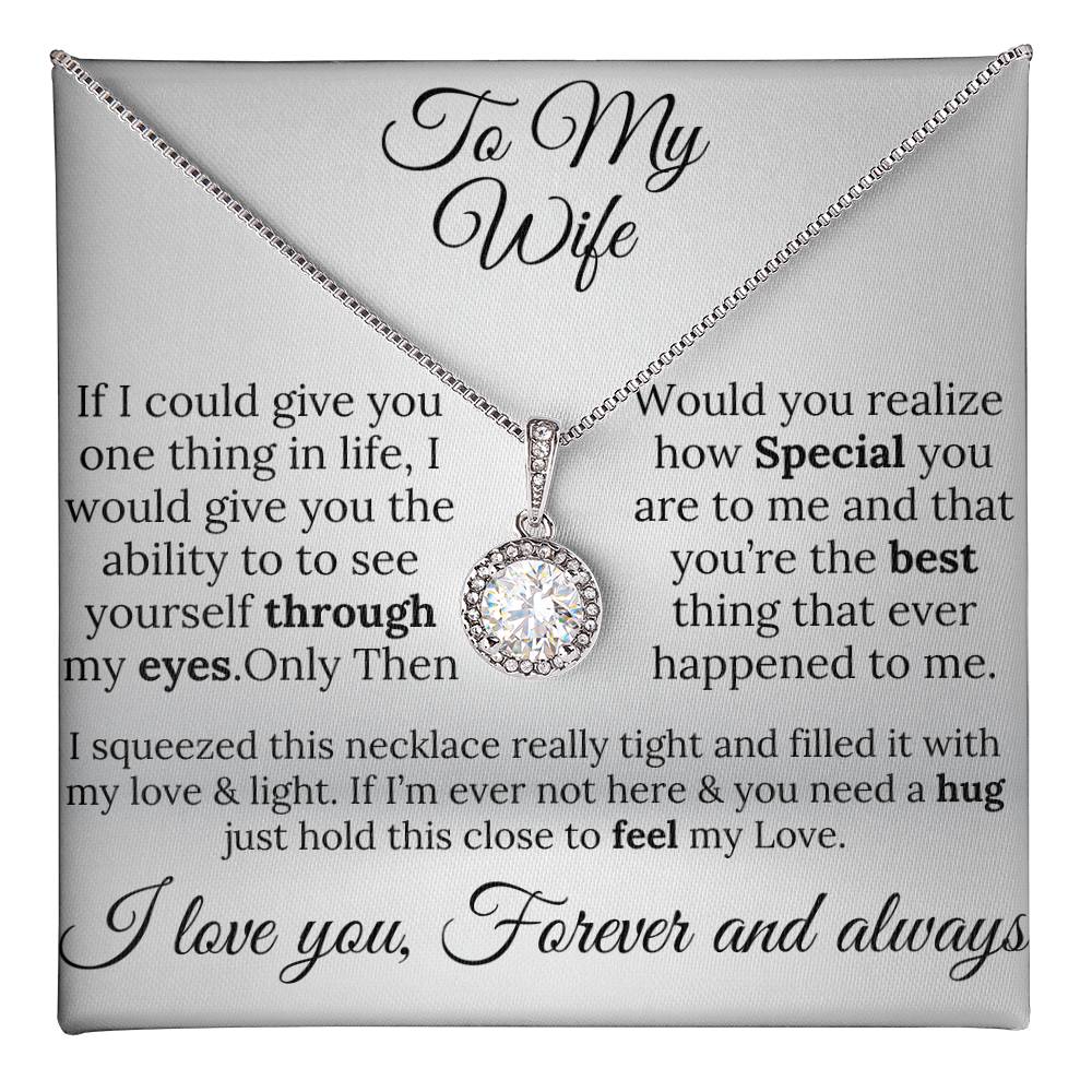 To My Wife Circle of Love Necklace – A Gift of Love & Light Forever"