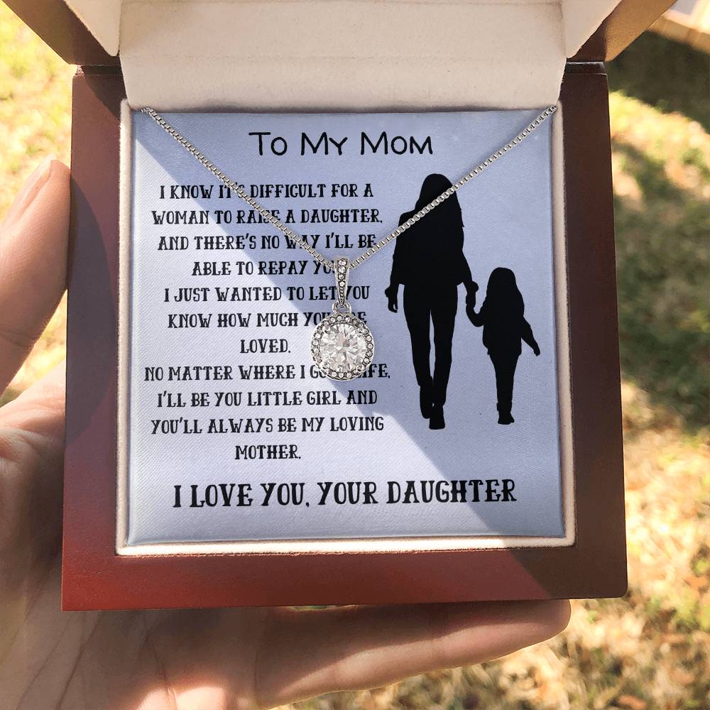 To My Loving Mom from Daughter- Circle of Love Necklace