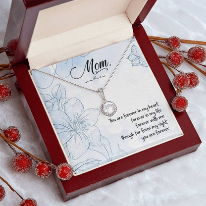 (Almost Sold Out) Gift for Mom with Love message, Eternal Hope Cubic Zirconia Necklace