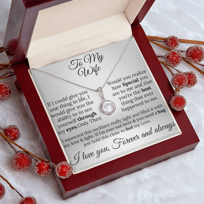 To My Wife Circle of Love Necklace – A Gift of Love & Light Forever"