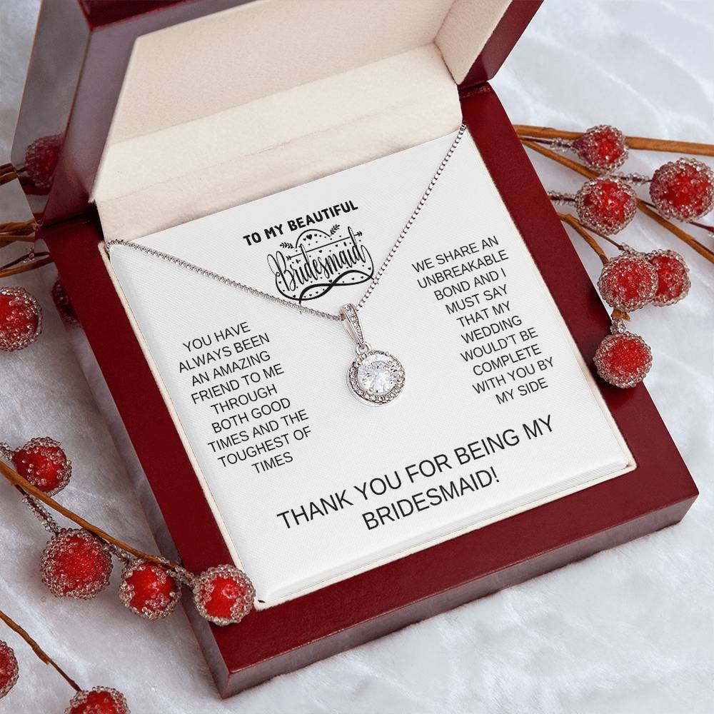 Bridal Gift "Elegant Bridesmaid Necklace – Personalized Gift for Your Special Day"