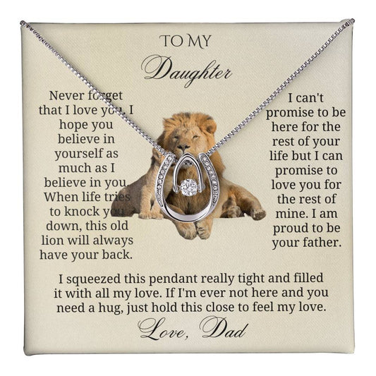 To my Daughter: Lion Heart Pendant for My Daughter