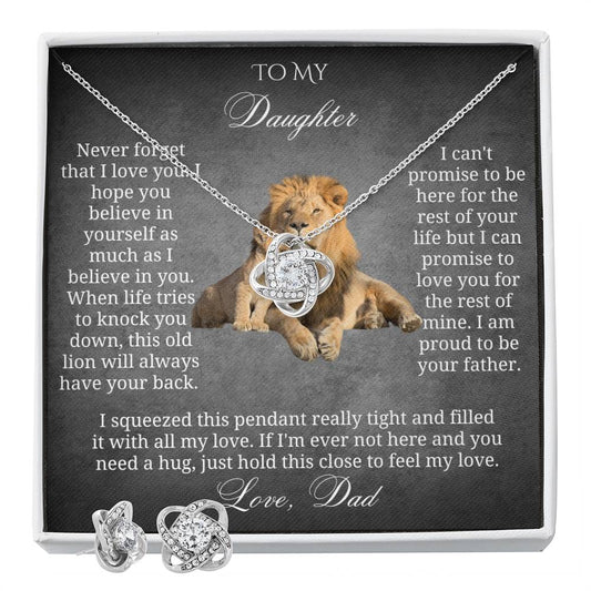 To My Daughter:Lion Heart Pendant for My Daughter