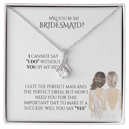 Bridal Gift "Elegant Bridesmaid Necklace – Personalized Gift for Your Special Day"