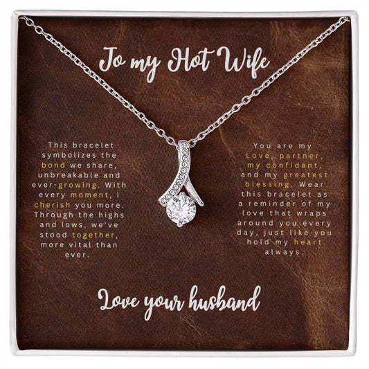 ( ALMOST SOLD OUT) To My Hot Wife Drop Necklace - Romantic Gift for Her