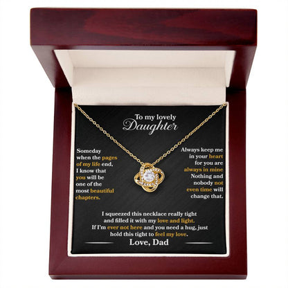 ( Almost Sold Out) Gift to To My Lovely Daughter Love Knot Necklace: A Father's Heartfelt Message