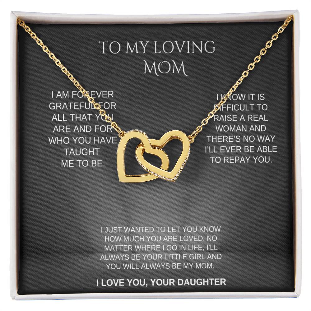 ( ALMOST SOLD OUT)  "Forever Loved Mom Two Hearts treasure: A Heartfelt Gift from Daughter to Mother"