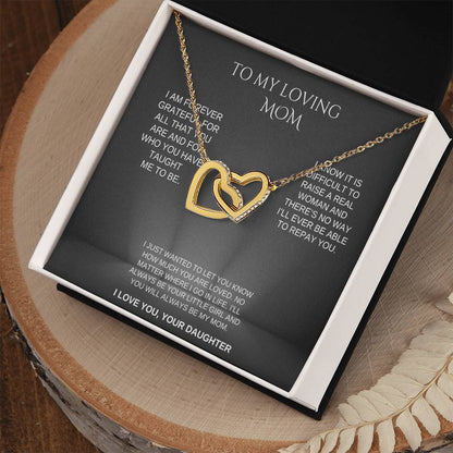 ( ALMOST SOLD OUT)  "Forever Loved Mom Two Hearts treasure: A Heartfelt Gift from Daughter to Mother"