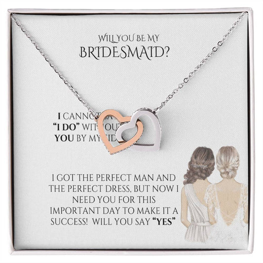 Bridal Gift "Elegant Bridesmaid Necklace – Personalized Gift for Your Special Day"