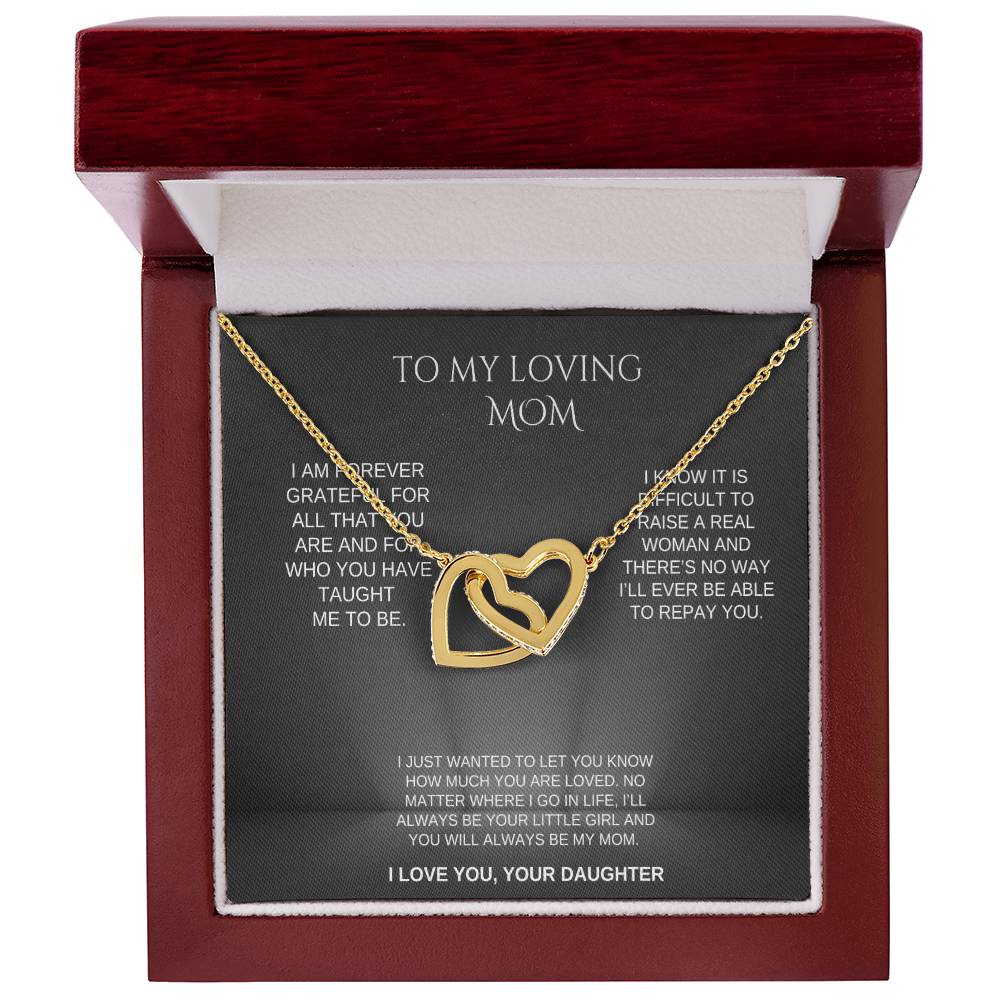 ( ALMOST SOLD OUT)  "Forever Loved Mom Two Hearts treasure: A Heartfelt Gift from Daughter to Mother"