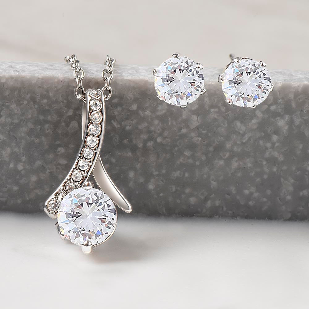 To My Precious Granddaughter: Love Drop Earrings Jewelry Set