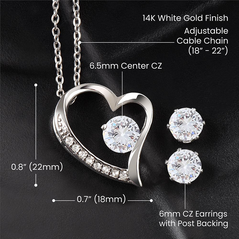 To My Beautiful Wife - Cherished Heart Pendant with Heartfelt Message