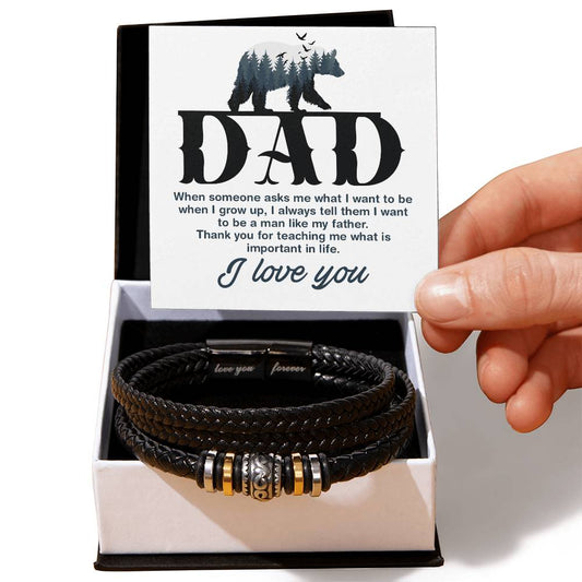 (ALMOST SOLD OUT) Bear Strength a Father's message to son : A Father's Message Bracelet for His Son"