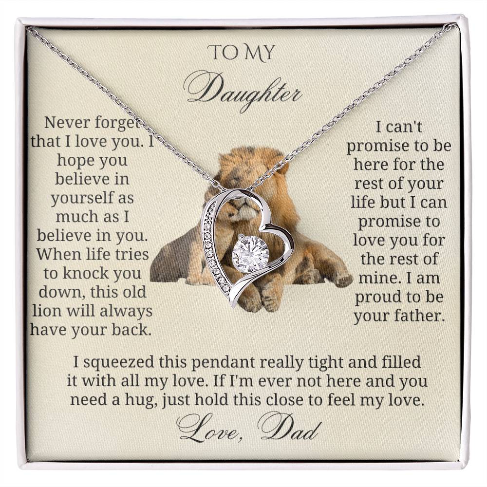 To My daughter : Lion Heart Pendant for My Daughter