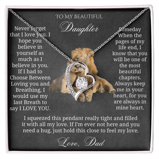 To My Beautiful Daughter Love note From Dad